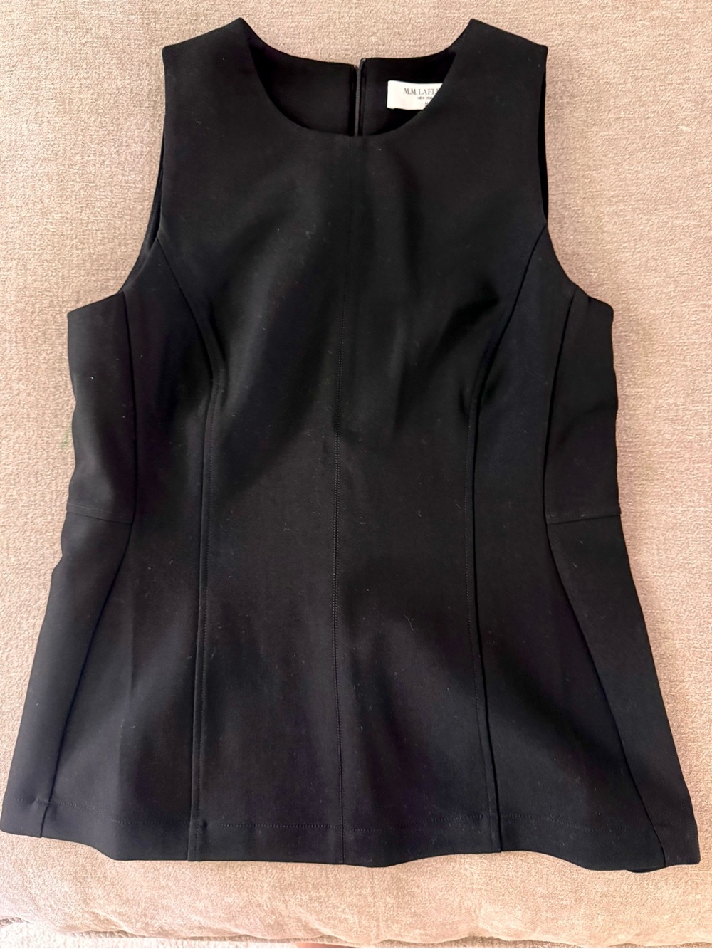 NWT MM Lafleur Black Structured Sleeveless Shell Top